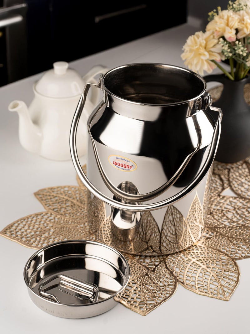 JAGGERY Stainless Steel Jointless Barni/Steel Milk Can/Oil Can/Milk Container/Liquid Container (Approx 2.5 litre/2500ml) - Image 3
