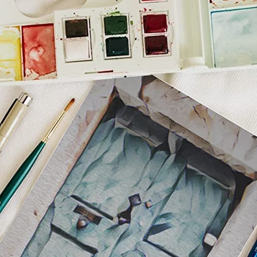 Anupam Dusk Grey Toned Paper - Acid Free - Cold Press Paper - 10 Loose Sheet - 225 GSM - A4 - Image 4