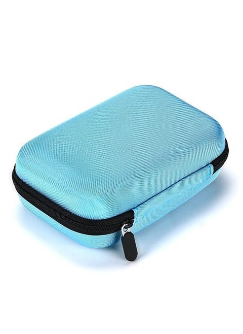 Hard Shell Essential Oil Carrying Case Holds 12 Bottles (Can hold 5ml, 10ml, &10ml Rollers) Travel Size Essential Oils Bag Organizer (Blue)