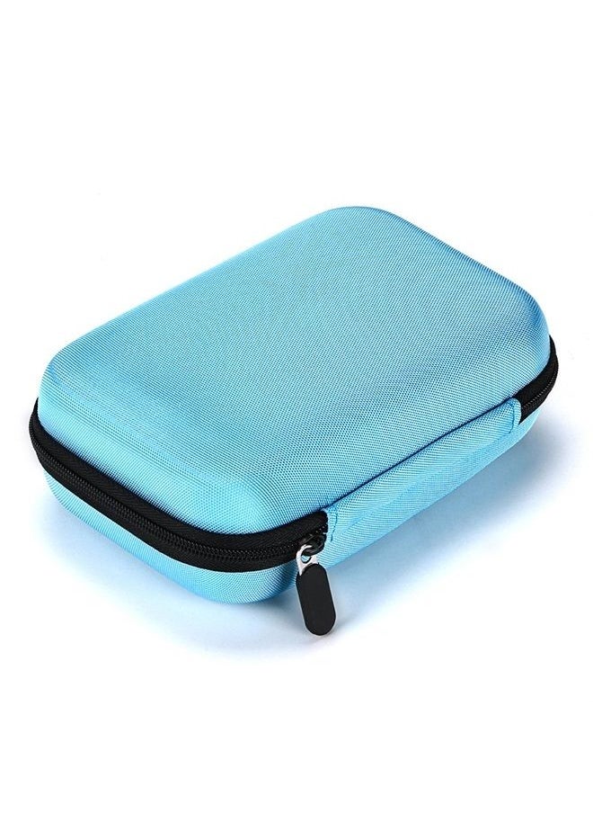 Hipiwe - Hard Shell Essential Oil Carrying Case Holds 12 Bottles (Can hold 5ml, 10ml, &10ml Rollers) Travel Size Essential Oils Bag Organizer (Blue) - Image 1