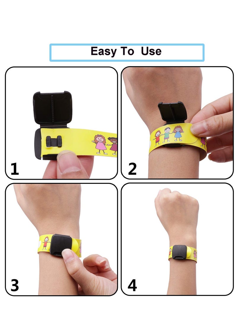 Cuken 12pcs Kids Wristband Anti-Lost Reusable&Waterproof Safety Bracelets Kids Anti-Lost Child Travel Bands Wrist band for Children Field Trip&Outdoor Activity  - Image 3