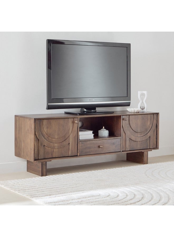 Home Box Bay Solid Wood TV Unit for TVs up to 65 inches 40 x 55 x 150 cm - Image 1