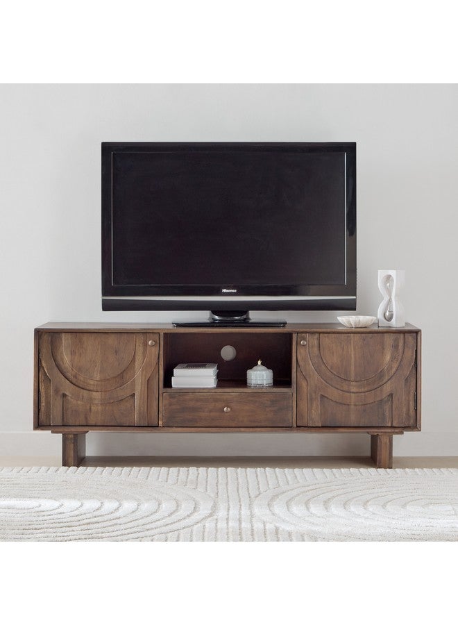Home Box Bay Solid Wood TV Unit for TVs up to 65 inches 40 x 55 x 150 cm - Image 2
