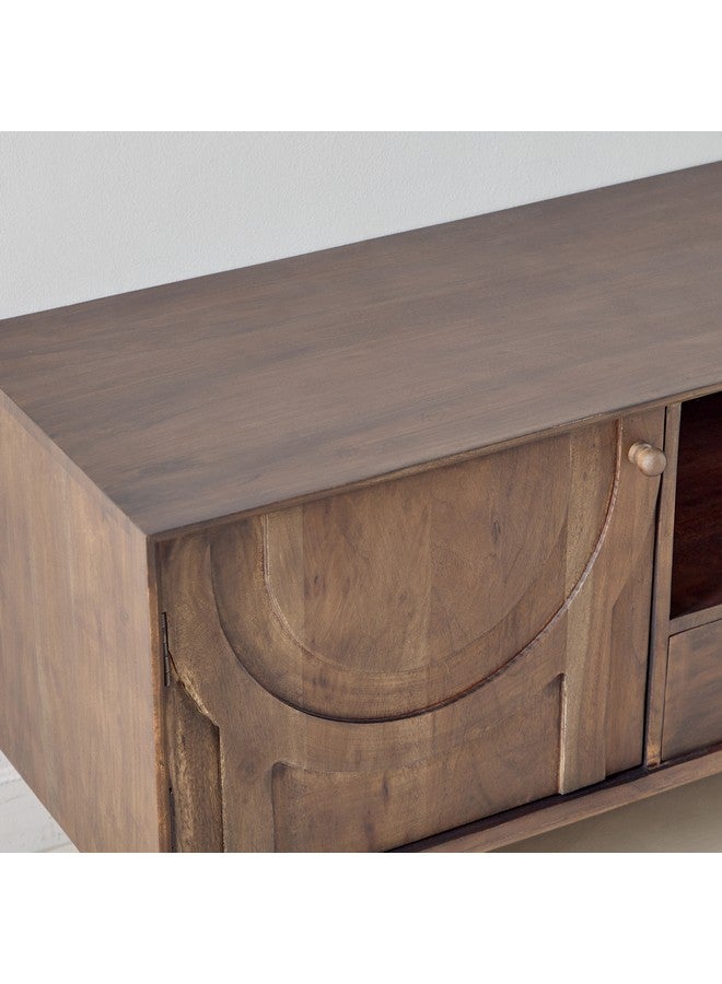 Home Box Bay Solid Wood TV Unit for TVs up to 65 inches 40 x 55 x 150 cm - Image 5