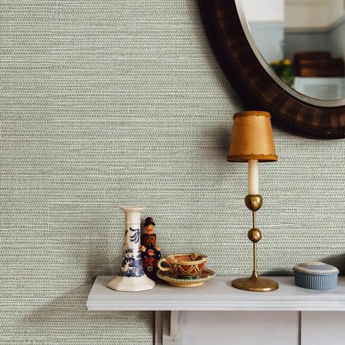 JiffDiff Grasscloth Wallpaper Peel and Stick Cream Grassweave Stick on Wallpaper Textured Self Adhesive Contact Paper 17.3"x118" - Image 4