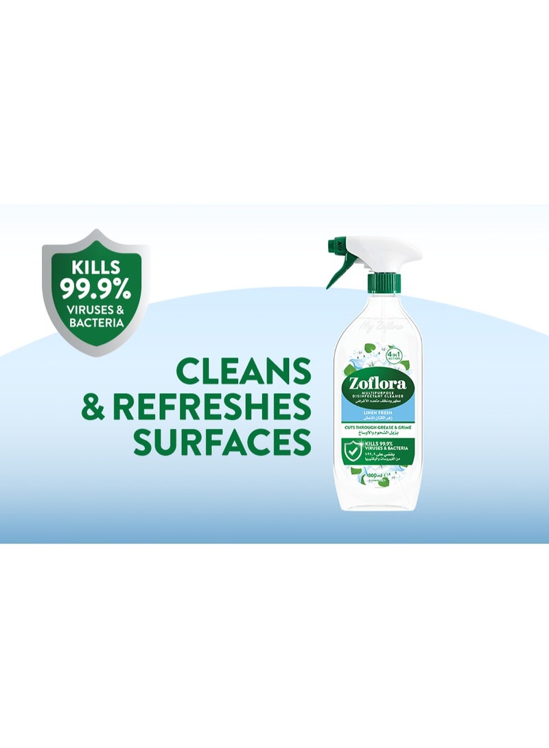 Zoflora Multipurpose Disinfectant Spray Linen Fresh 800 ML - Image 2