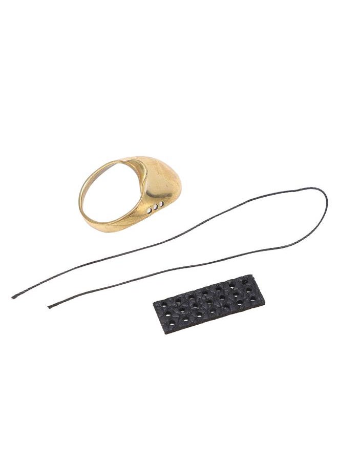 Thoraya Brass Archery Thumb Ring Portable Finger Protector with Anti Lost Rope for Outdoor Hunting 18  - Image 1