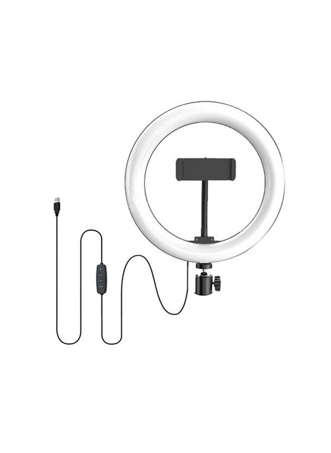 A 30 cm circular lighting ring for live broadcasting and professional photography, 360 degree rotation with a mobile holder, which can be installed on any tripod – UN-300