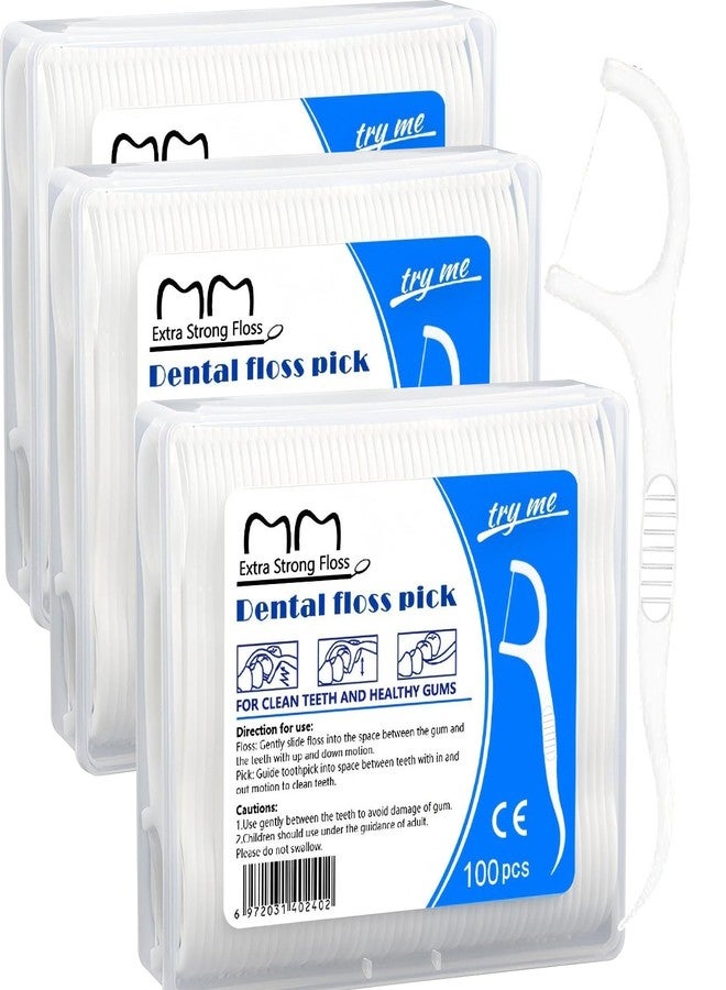 SSydl 300 Count Professional Dental Floss Picks for Teeth Travel Pack, Picks Flosser for Adults Teeth Cleaning Dental Flossers for Family - Image 1