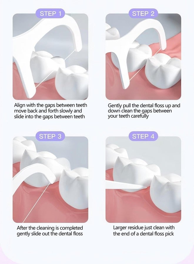 SSydl 300 Count Professional Dental Floss Picks for Teeth Travel Pack, Picks Flosser for Adults Teeth Cleaning Dental Flossers for Family - Image 3
