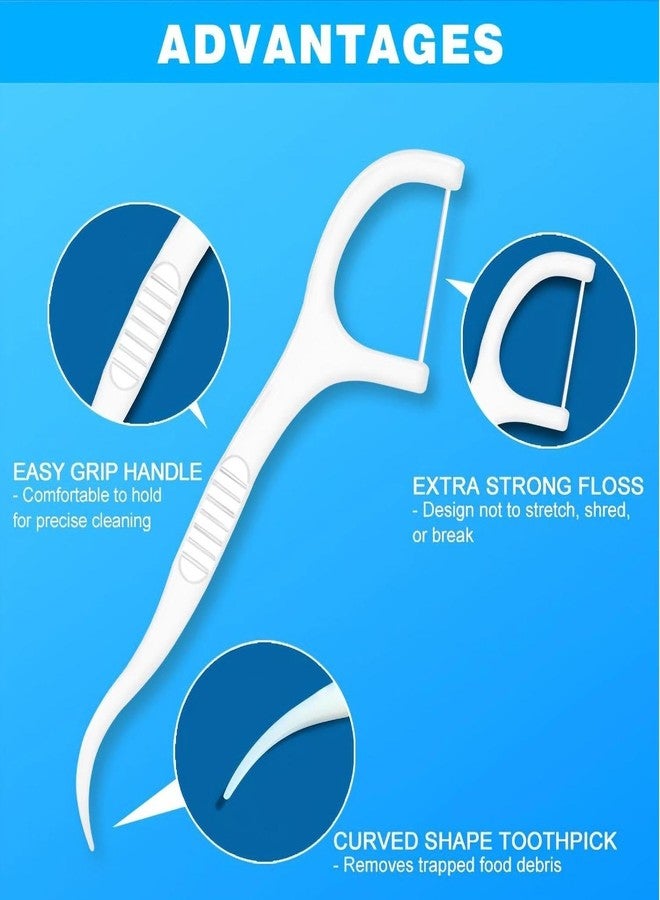 SSydl 300 Count Professional Dental Floss Picks for Teeth Travel Pack, Picks Flosser for Adults Teeth Cleaning Dental Flossers for Family - Image 5