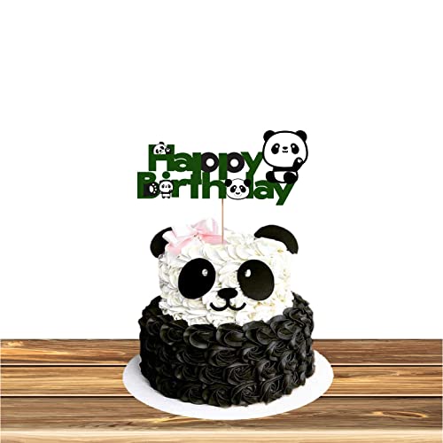 Festiko®Cute Cartoon Panda Party Supplies,Children Party Decoration,Girl Birthday Decoration Cake Topper for Birthday Decoration - Image 1