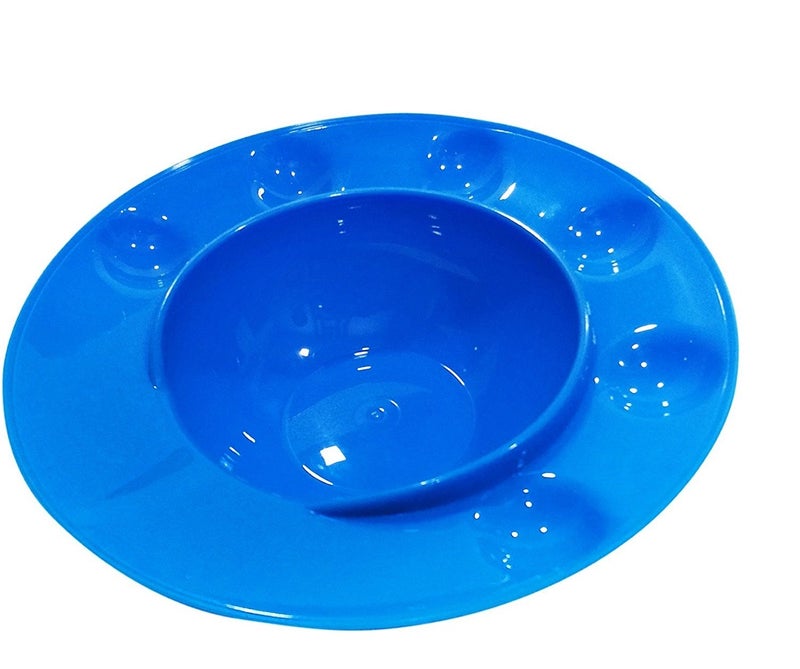 GA-DE gade Plastic Panipuri Plate for Homes, Offices, Outdoor Use, Picnics and Serving Chat (Multicolour, 21x21x8cm ) - Set of 6 - Image 3