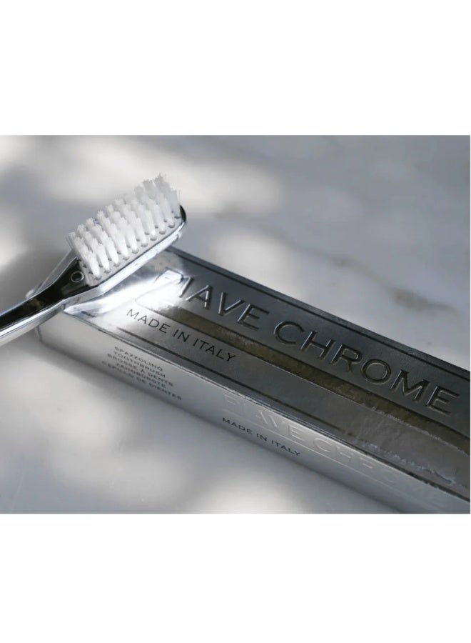 Piave Chromed Handle Medium Toothbrush For Adult - Image 5