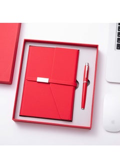 xozgdovg Notebook thermos cup Signature pen gift box Red 2-piece set 