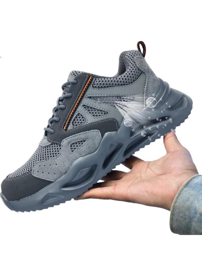 Dinggu أحذية حماية العمال القابلة للتنفس للرجال من دينغو لمواقع البناء، مضادة للرائحة، عزل كهربائي، مضادة للسحق، مضادة للطعن، رأس حديدي، خفيفة الوزن 1055Huidw45 - Image 3