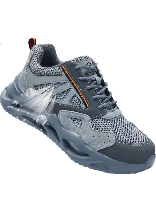 Dinggu أحذية حماية العمال القابلة للتنفس للرجال من دينغو لمواقع البناء، مضادة للرائحة، عزل كهربائي، مضادة للسحق، مضادة للطعن، رأس حديدي، خفيفة الوزن 1055Huidw45 - Image 1