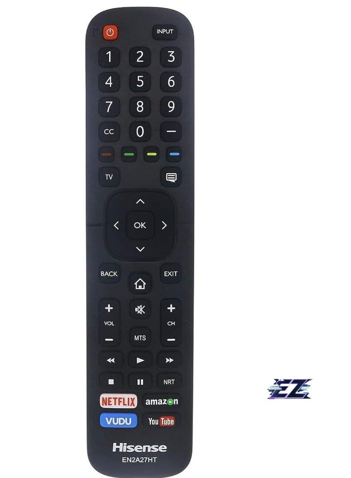 PopZa Universal Remote Control EN2A27HT – Compatible with All Hisense Smart 4K HDR TVs – Works with 40H5D, 43H5D, 43H6D, 50DU6070, 50H5D, 50H6D, 55DU6070, 55H6D, 60DU6070, 65H6D Models – Easy Setup & Full Functionality - Image 2