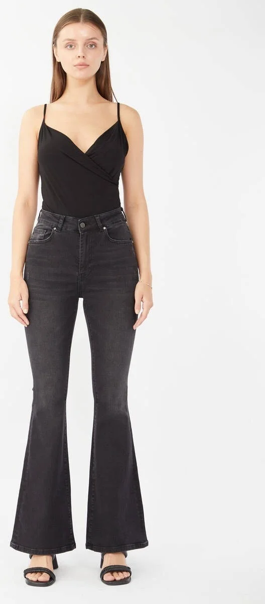 باني جينز Women's Anthracite Spanish Leg Jeans