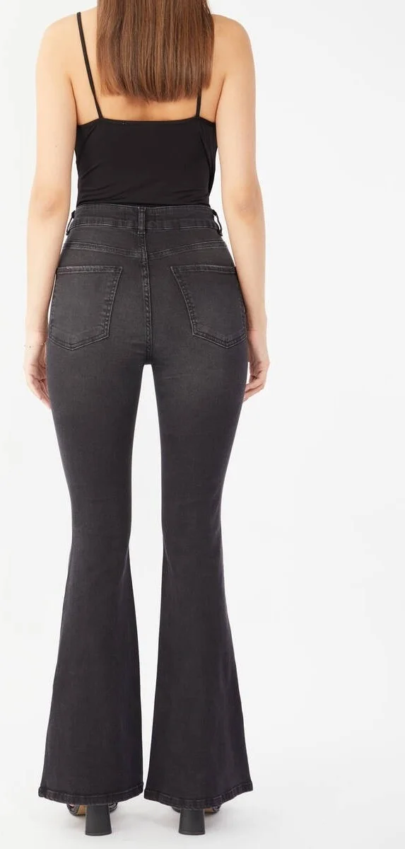 باني جينز Women's Anthracite Spanish Leg Jeans