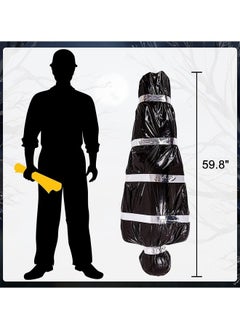 CCOVERY Haunted House Decor for Garden Party Decoration Dead Victims Body Bag Prop 59inch Scary Fake Corpse Props Hanging Corpses Props with Inflatable Pump  - Image 5