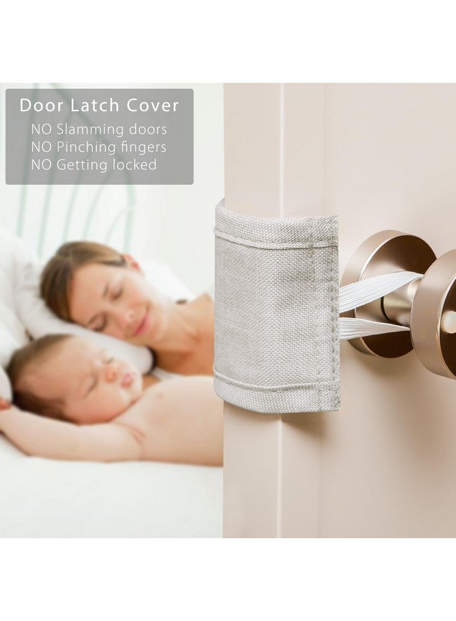 Leadiy Door Silencer, Padded Latch Cover for Baby, 3Pcs/Set Quiet Closer Cushion, 4 x 3 inches Light Sleepers Noise Reduced, Toddler Safety - Image 1