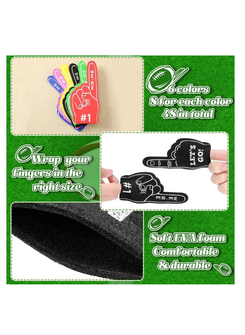 SYOSI 24 Pieces Mini Foam Fingers, Sport Party Favors Sports Fan Foam Finger Mini Foam Finger #1, Cheerleader Team Supplies for Sporting Events Games Birthday Party Supplies, Multi Colors  - Image 3