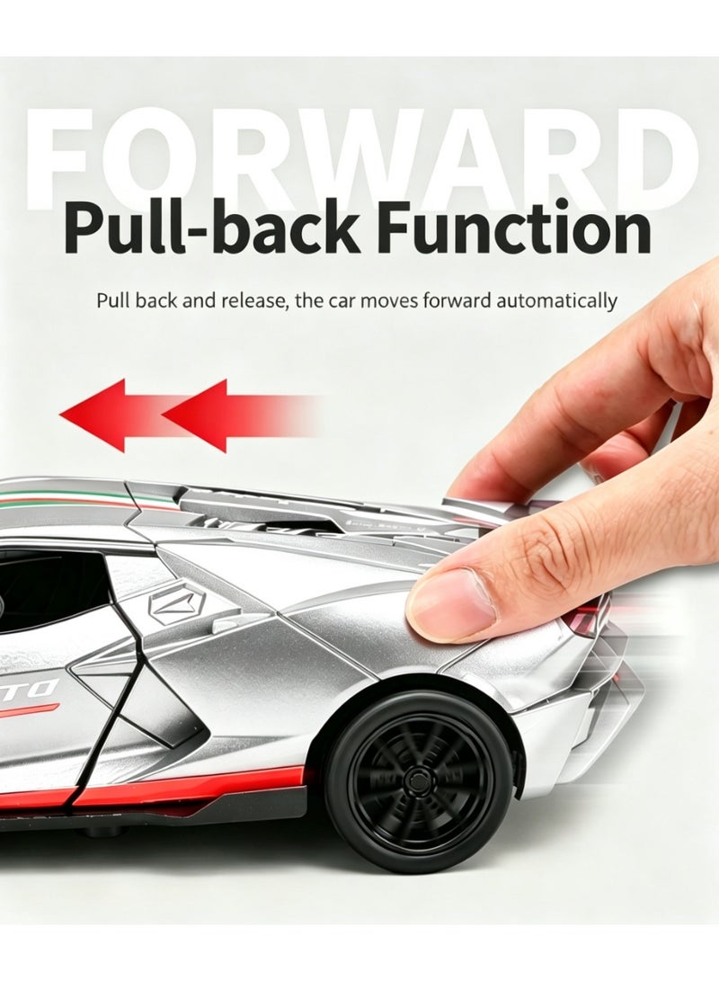 LAMBORGHINI High-Detail Alloy Car Model with Realistic Lighting & Sound Effects, 1:32 Scale Die-Cast Vehicle, Collectible Display Model for Adults & Kids - Image 3