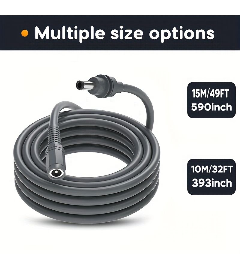 Starlink Mini Power Extension Cable 18 AWG Male to Female 10M 32FT Compatible with 20V 65W Plus PD Power Supply Grey - Image 2