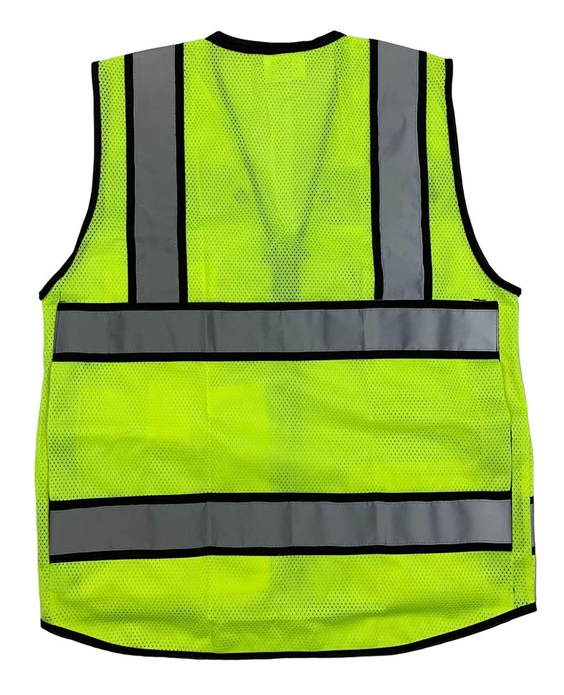 REXZUS (B Engineer Safety Vest, High Visibility Reflective Safety, Vest Mesh with Zipper and pockets (Yellow, XX-Large) - Image 4