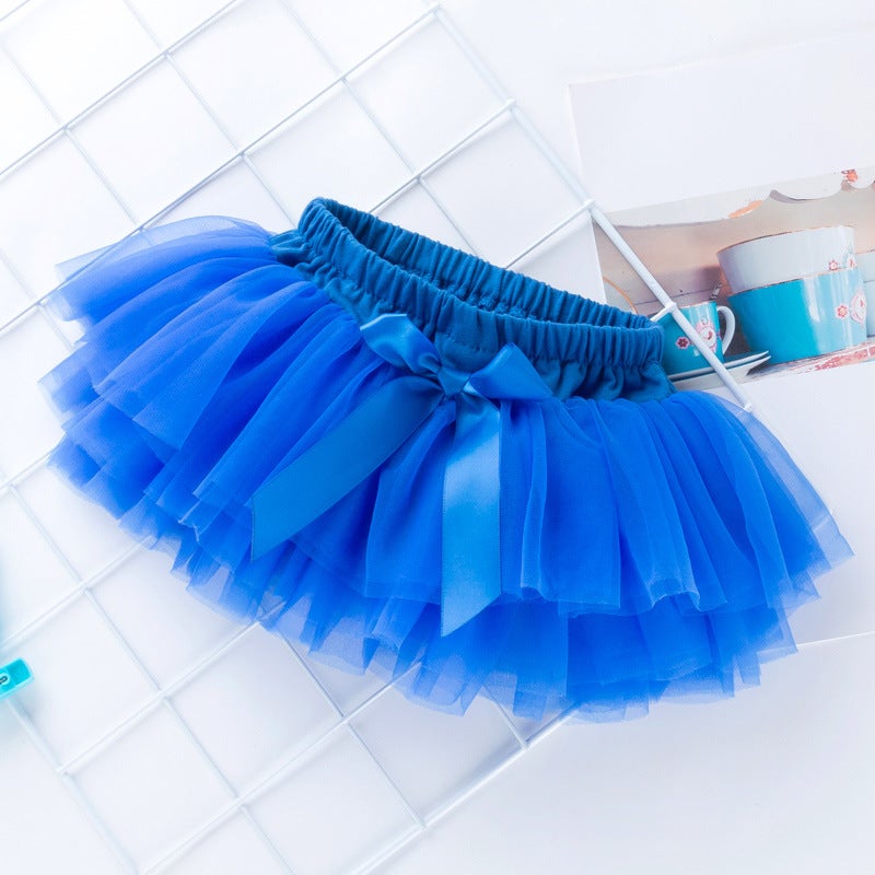 Cute Mesh Tutu Skirt for Girls Dark Blue 