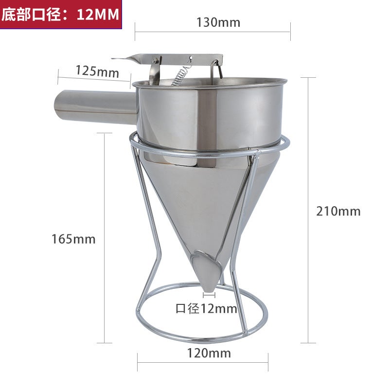 Tools Cake Rust Octopus Funnel Large Mouth Handheld Meatballs Baking Small Meatballs Funnel Caliber Batter Commercial Hand - Image 1