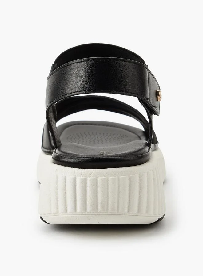 Flora Bella By Shoexpress BLACK Women Hook & Loop Sandals for Women | Best Price UAE