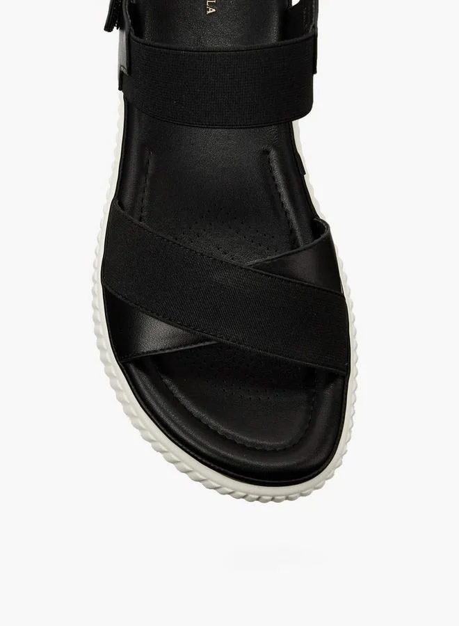 Flora Bella By Shoexpress BLACK Women Hook & Loop Sandals for Women | Best Price UAE