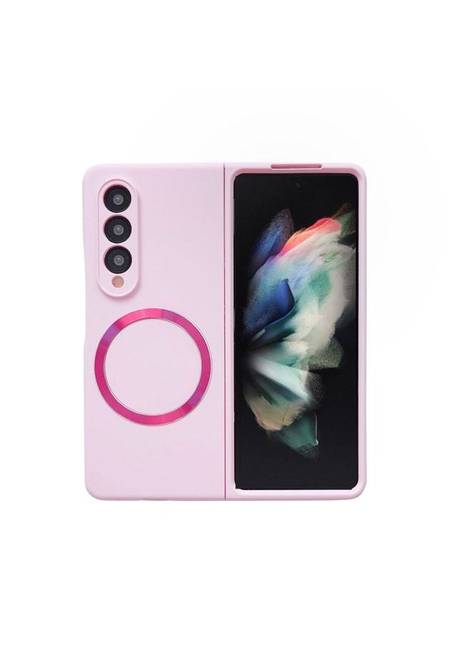 Generic Case Cover For Samsung Galaxy Z Fold3 5G Skin Feel MagSafe Magnetic Phone Case Pink 