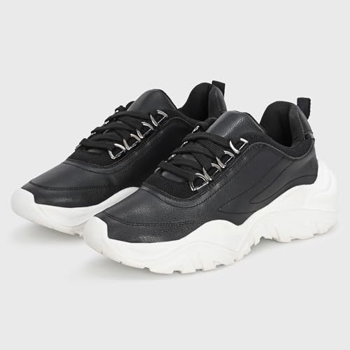 Centrino Women Chunky Sneaker | Cushioned Insole for Comfort | Stylish Lace-Up Design | Perfect for Casual Shoe for Girls 9726-1 - Image 3