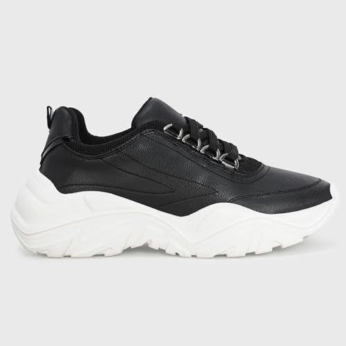 Centrino Women Chunky Sneaker | Cushioned Insole for Comfort | Stylish Lace-Up Design | Perfect for Casual Shoe for Girls 9726-1 - Image 5