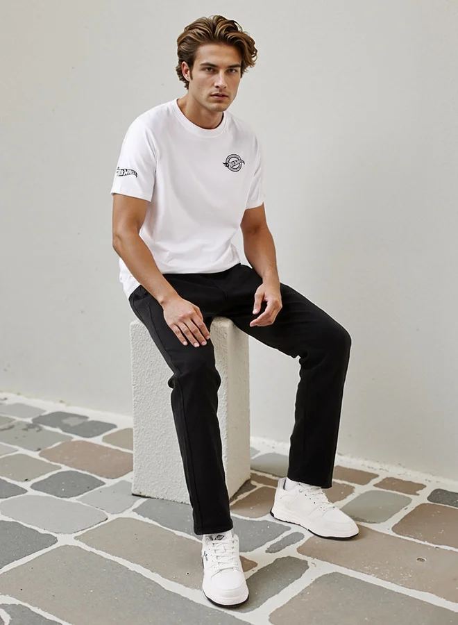 SP Characters Regular Fit Hot Wheels Print Round Neck T-shirt