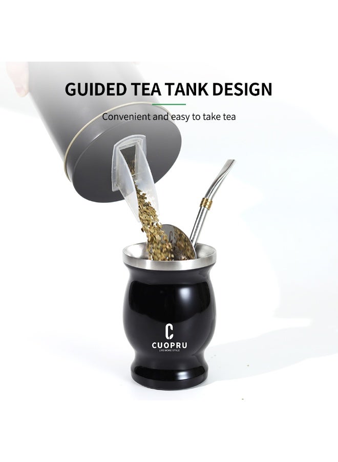 كوبرو طقم أكواب يربا ماتي مع وعاء قشة بومبيلا - Image 2