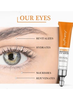 JoyPretty Vitamin C Brightening Eye Serum, Brightening Anti-Aging Eye Moisturizer, Remove Dark Circles Puffiness Under Eye Bags Fine Line, Reduce Wrinkle 20ml  - Image 4