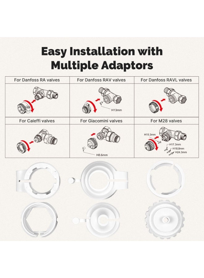 تويا صمام تدفئة Tuya ZigBee الذكي القابل للبرمجة مع جهاز تحكم عن بعد في درجة الحرارة يدعم تطبيق Alexa Google Home - Image 4