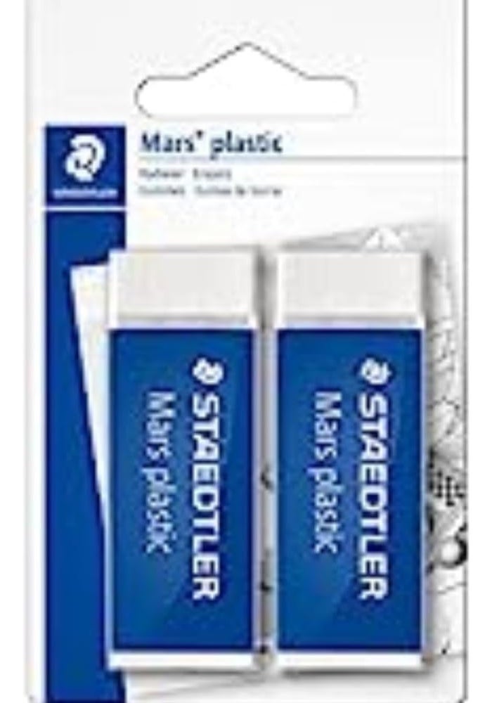 Staedtler Mars Plastic Erasers - Pack of 2, Phthalate and Latex Free - Image 1