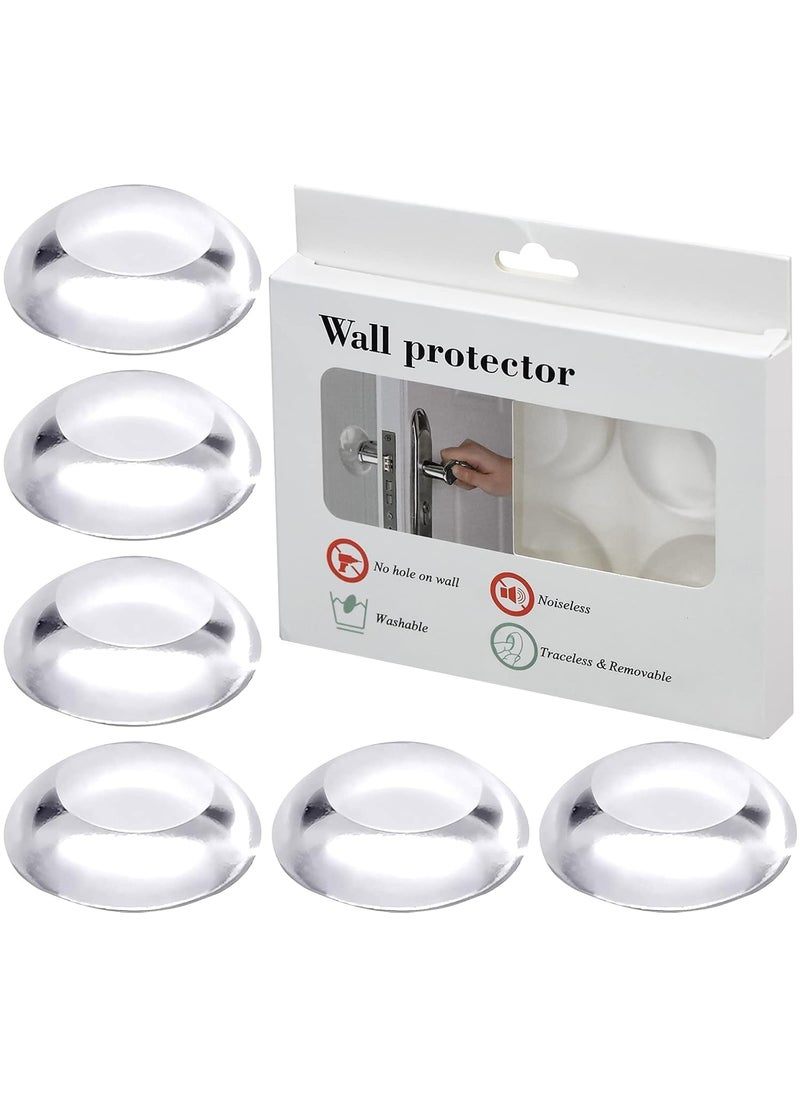 Generic Dodhar 6 PCS Soft Close Door Stopper Wall Protector Quiet Shock Absorbent Gel Door Stops Adhesive Bumper Cushion Protector Wall Shield Silencer for Door Handle Knob Furniture  - Image 1