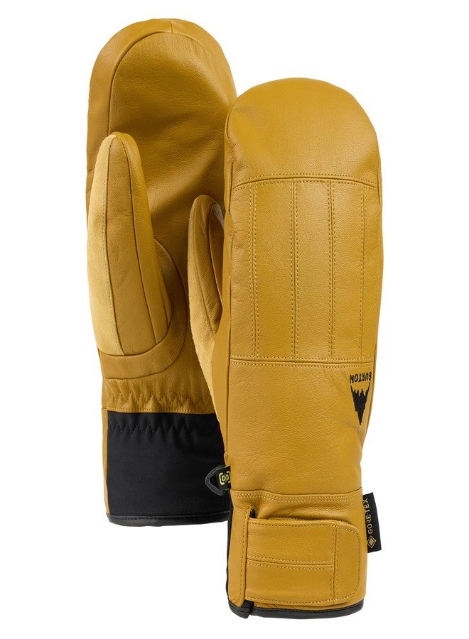 قفازات شتوية للتزلج على الجليد من الجلد الطبيعي من Burton للرجال طراز Gondy Gore-TEX (جلد خام، مقاس متوسط)