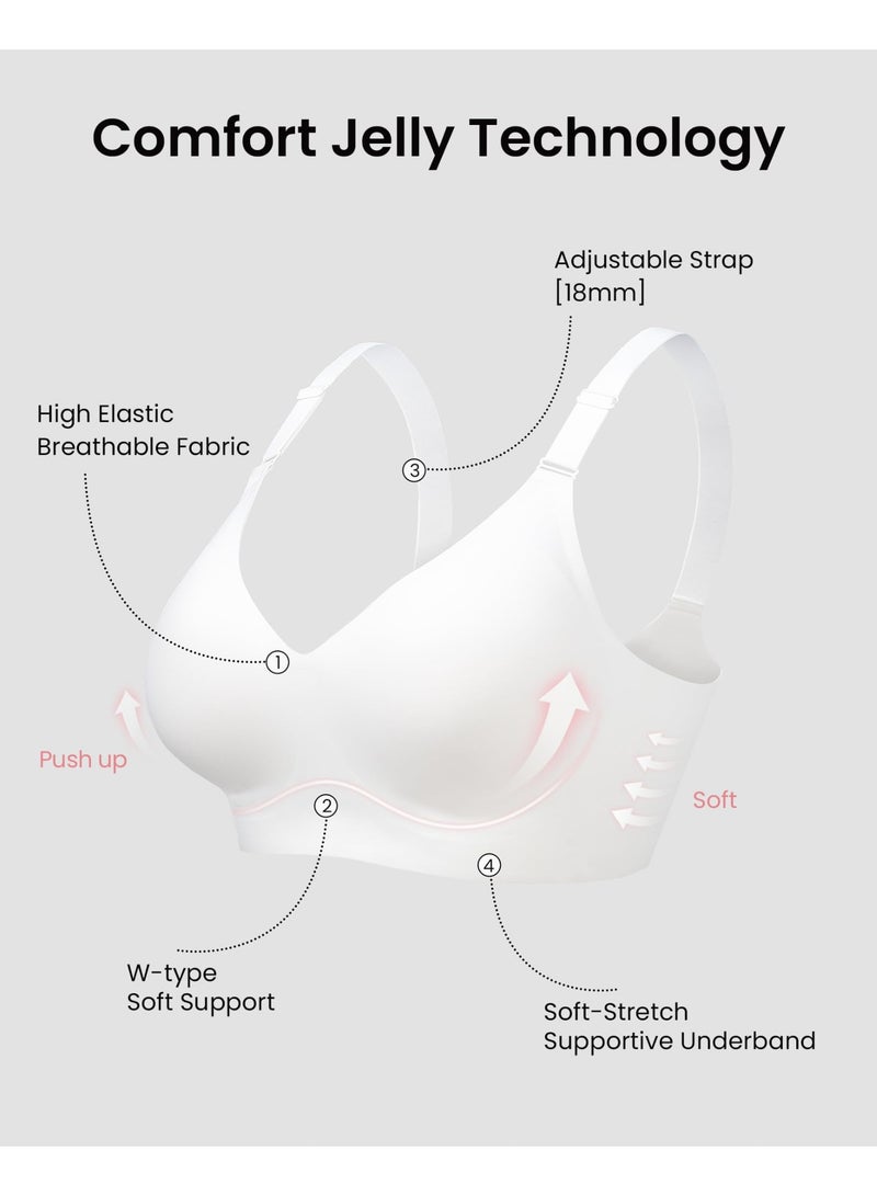 womens Ultimate Wireless Bra Full Coverage Bra (pack of 1) ,Wire-Free Support, Breathable Fabric, V-Neck Design, Adjustable Straps, Multiple Occasions - Image 5