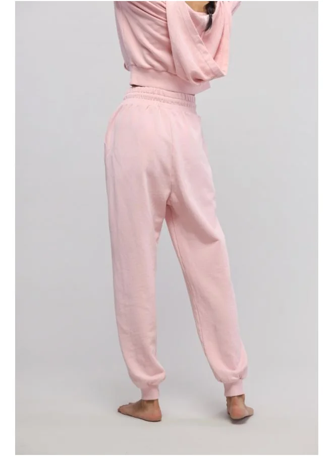 NeceSera Pink Terry Travel Joggers