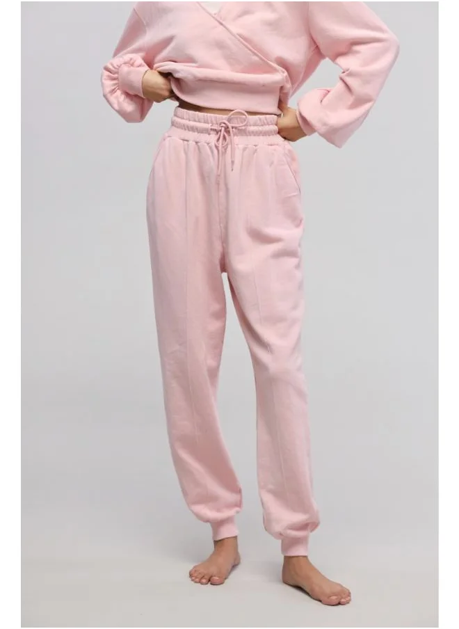 NeceSera Pink Terry Travel Joggers