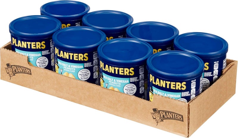 Planters Sea Salt & Vinegar Peanuts - 6 oz Canister - Image 4