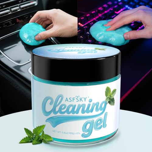 ASFSKY Car Cleaning Gel BlueMint Cleaning Putty Universal Dust Cleaning Car Interior Cleaner Keyboard Dust Remover Car Slime Gifts for Men Women girl1 pack - Image 1