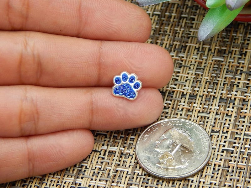 ICYROSE 925 Sterling Silver Paw Print Stud Earrings (Choose Your Style) (Nickel Free) - Image 5